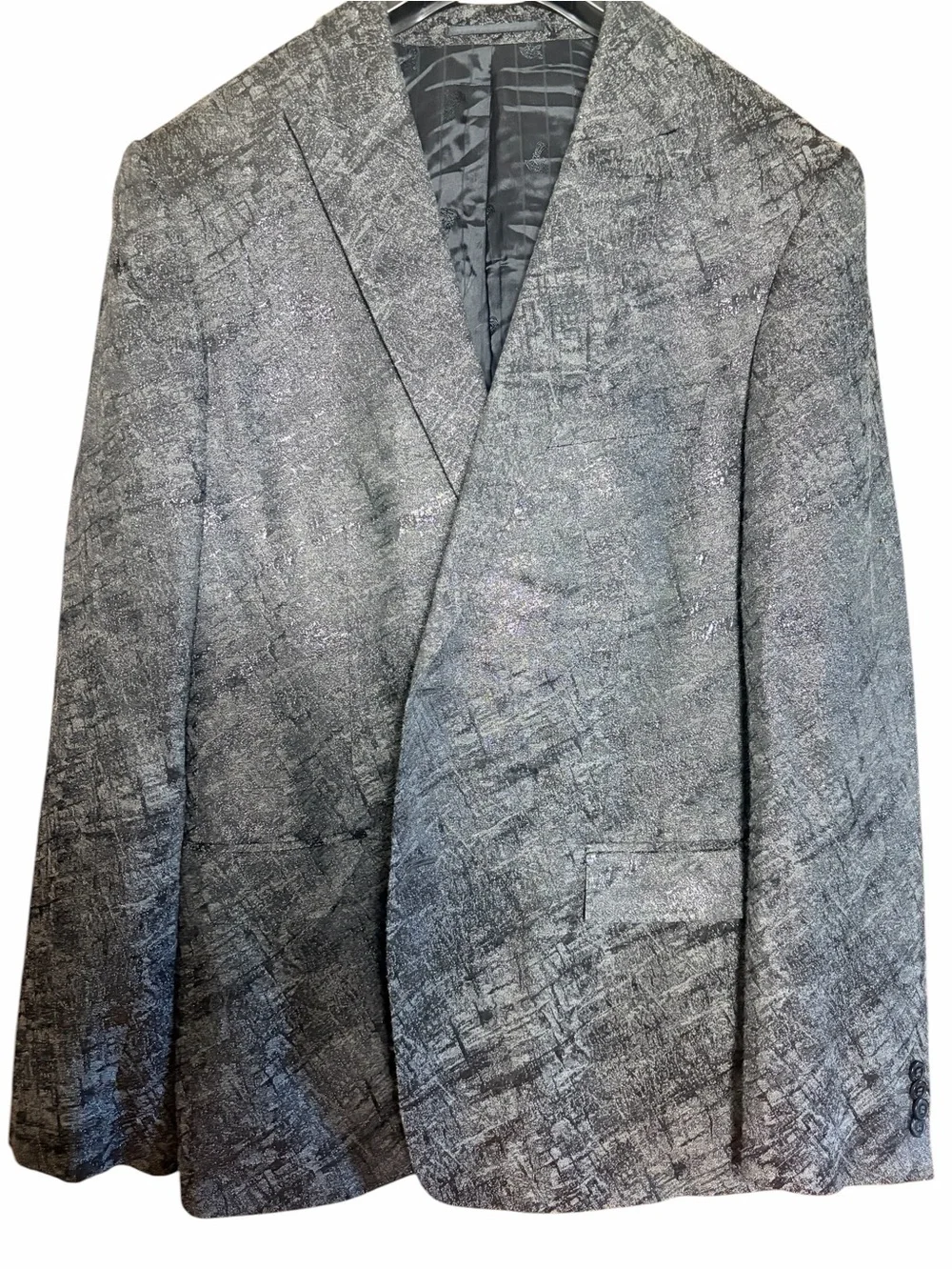 Versace Collection Metallic Print Sport Coat Blazer IT 56, Fits Slim, Like US 40